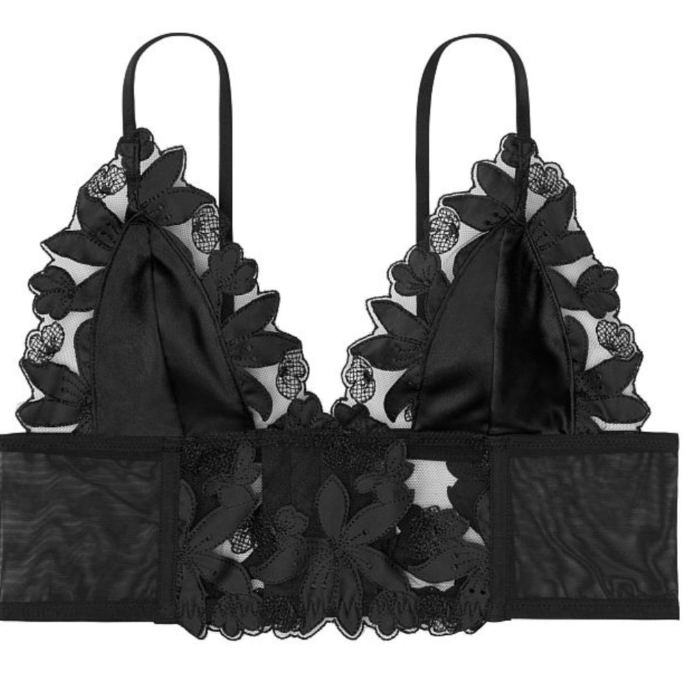 Victoria’s Secret Unlined Floral Embroidere Bra L - Picture 3 of 11